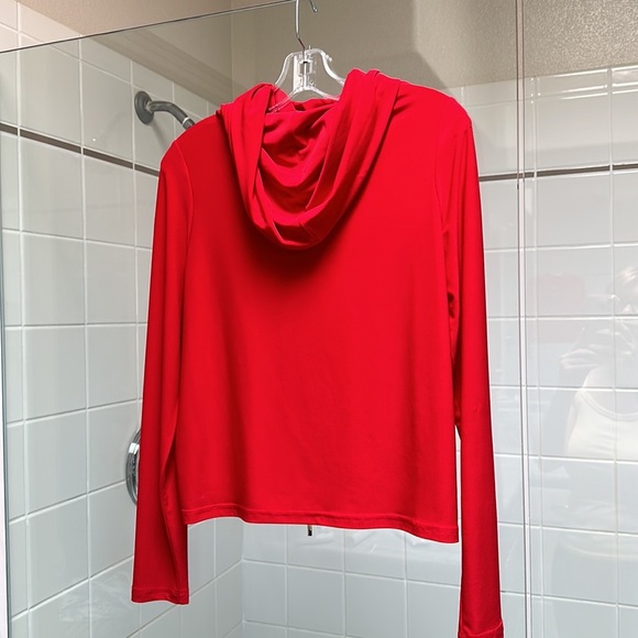 Joseph Ribkoff Reversible Red Top - Picture 3 of 3